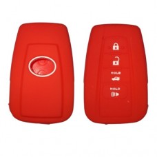 FUNDA DE SILICION PARA CONTROL  TOYOTA PRIUS PRESENCIA  4 BOT ROJO sin logo
