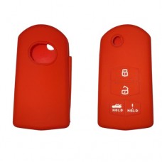 FUNDA DE SILICION PARA CONTROL  MAZDA  FLIP 4 BOTONES ROJO 
