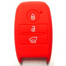FUNDA DE SILICION PARA CONTROL  KIA PRESENCIA  3 BOT  ROJO