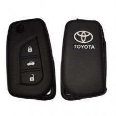 FUNDA DE SILICION PARA CONTROL  TOYOTA  HILUX    3 BOT NEGRO
