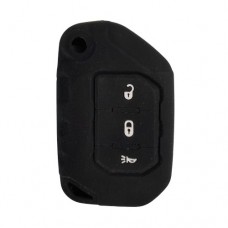 FUNDA DE SILICON PARA CONTROL JEEP 3 BOT COLOR NEGRO