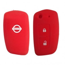 FUNDA DE SILICION PARA CONTROL  NISSAN     XTRAIL 2 BOTONES     ROJO