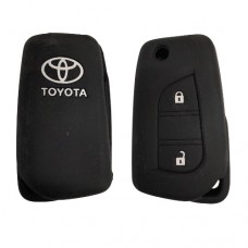 FUNDA DE SILICON PARA CONTROL TOYOTA 2 Botones Color Negro